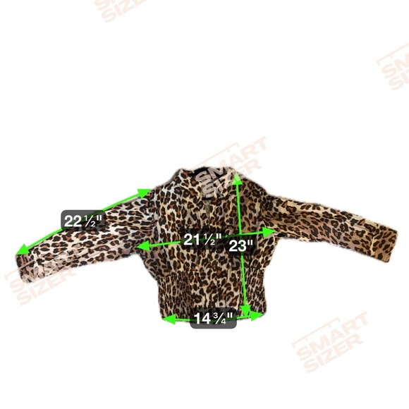 Jolie & Joy Women’s Plus Size Leopard Print Smocked Waist Blouse Top, Sz 3x - Picture 8 of 10